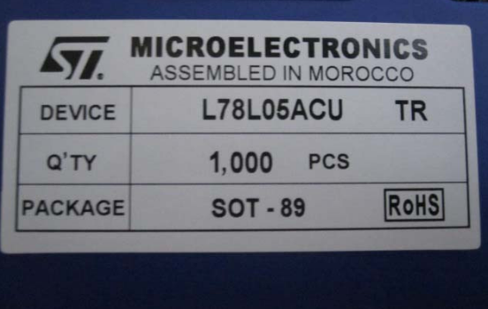 Է(wn)5.0V 0.1A Positive L78L05ACUTR SOT-89