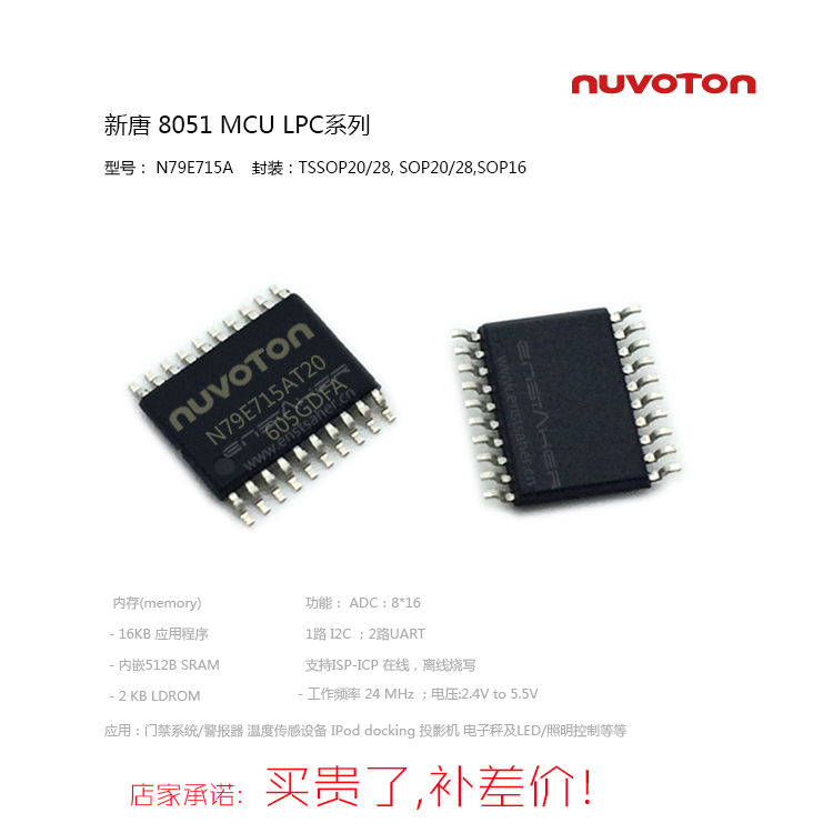 N79E715AT20 TSSOP20 MCU ԭbF(xin)؛